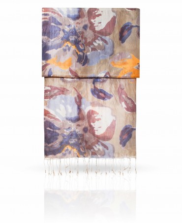 Палантин Женский S30-BIGFLOWER/TAUPE